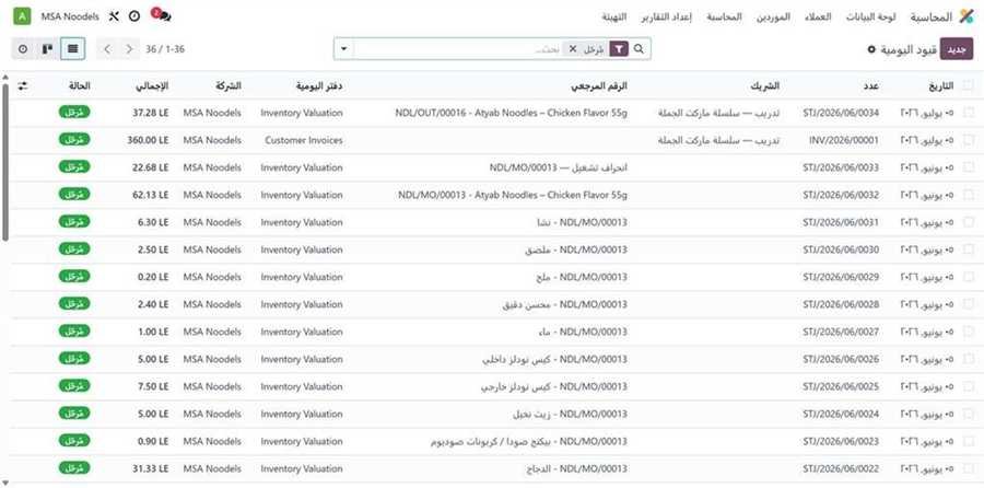قيود اليومية